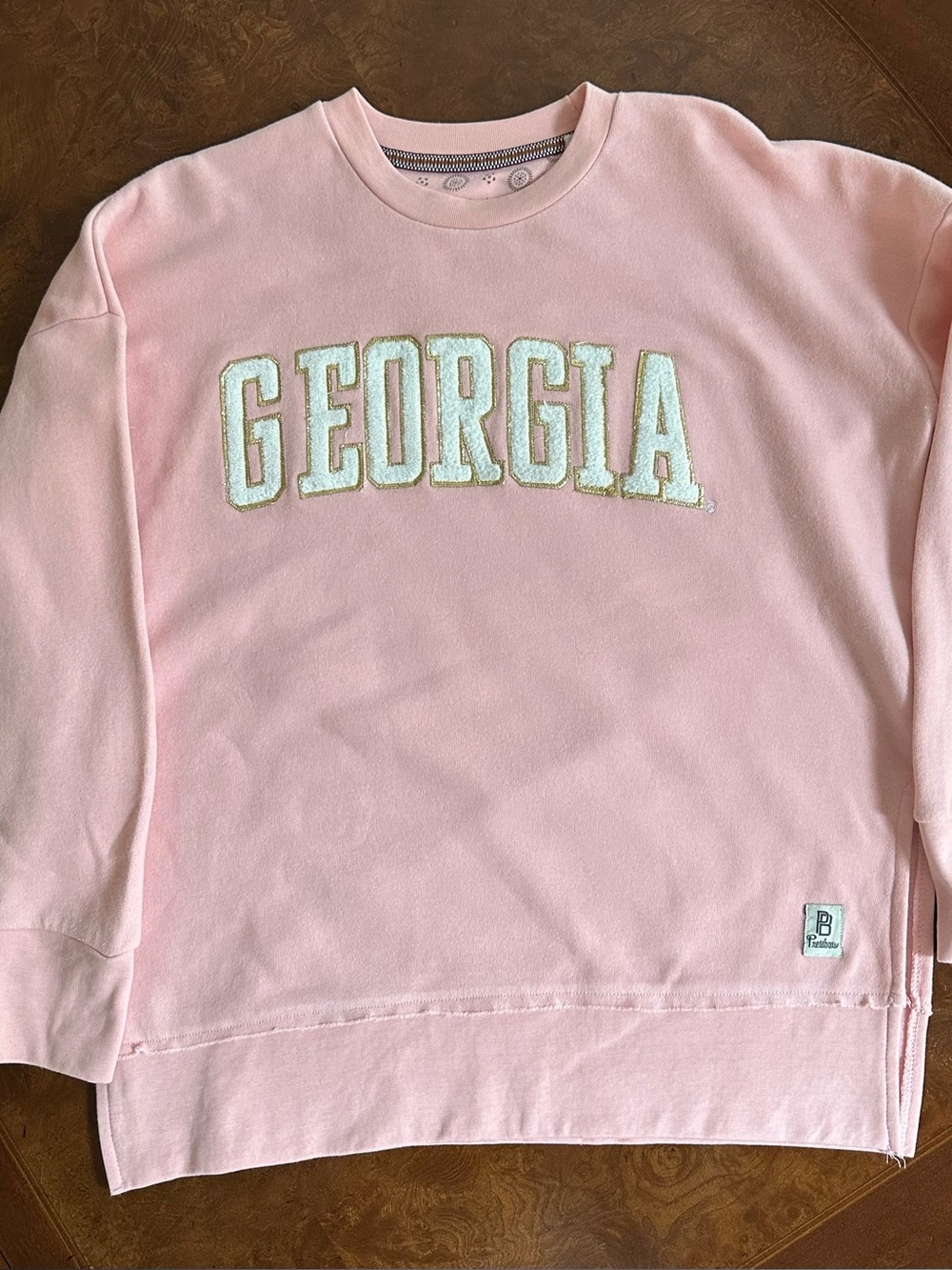 Georgia Pink Crewneck Sweatshirt Size S